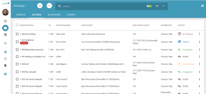 Übersicht der Aufträge in mfr