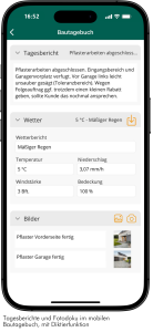 Bautagebuch von Sander und Doll