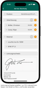 Ad Hoc Buchung in Sander und Doll