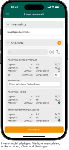 Inventurverwaltung in Sander und Doll