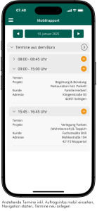 Termine verwalten in Sander und Doll