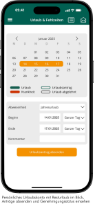 Urlaubsverwaltung in Sander und Doll