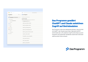 Screenshot der Konnektoren-Einstellungen von Das Programm mit Liste freigegebener MCP-Tool-Berechtigungen.